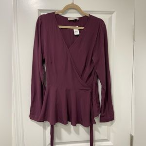 LOFT Women’s Wrap Blouse Top